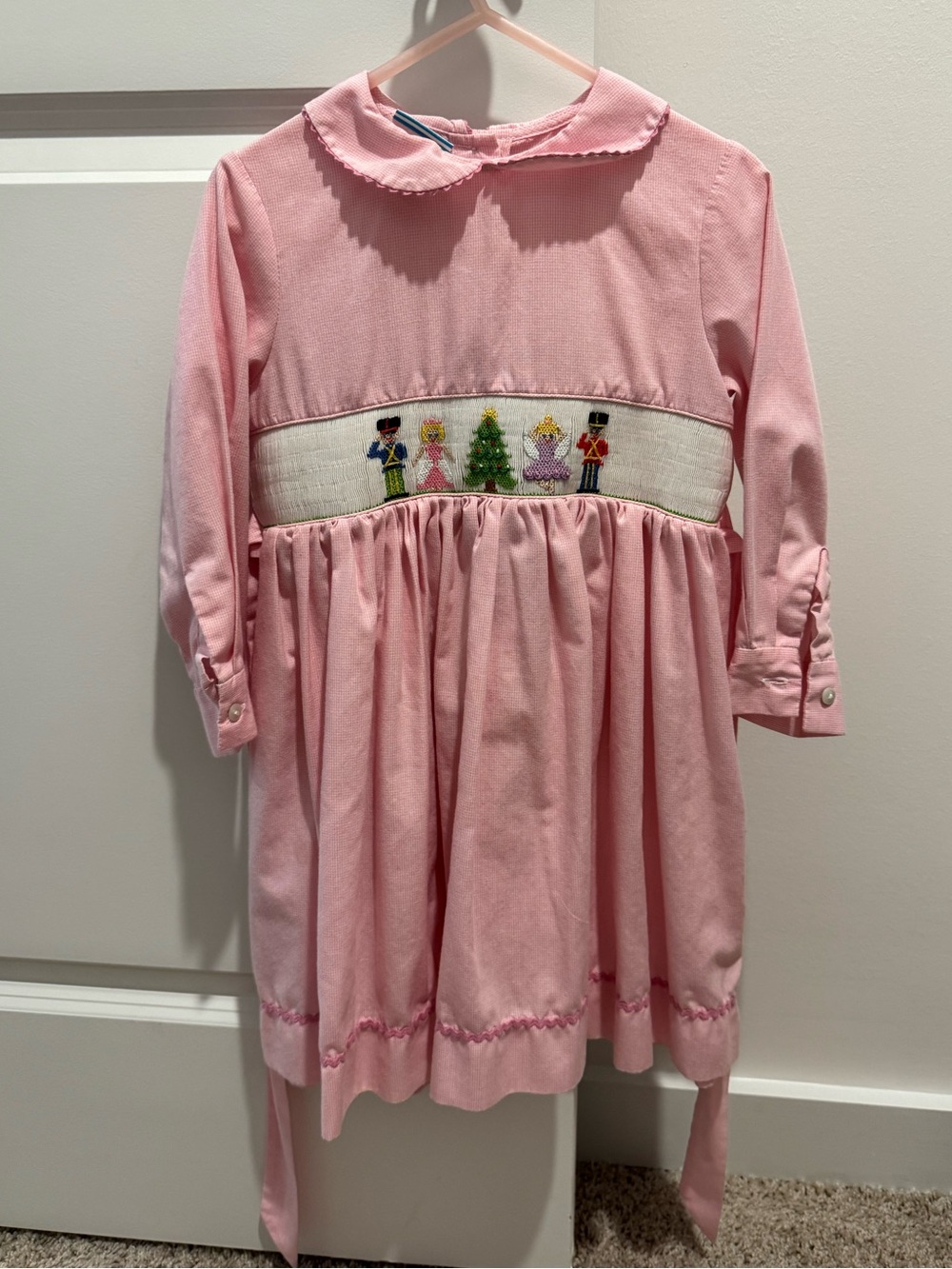 Girl’s Smocked Christmas Dress